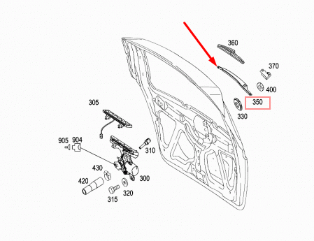 NEW MERCEDES-BENZ A-CLASS W169 REAR WINDOW WIPER ARM A1698200644 ORIGINAL