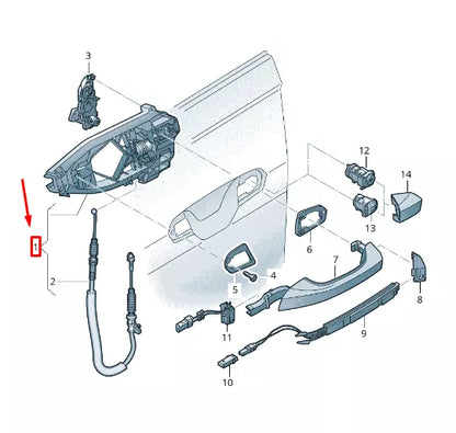 NEW AUDI E-TRON GEN FRONT RIGHT DOOR HANDLE MOUNTING BAR RHD 4KR837812