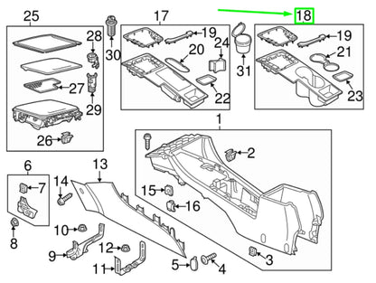 NEW VOLKSWAGEN PASSAT B8 3G CONSOLE TRIM PANEL 561864263QJIW ORIGINAL