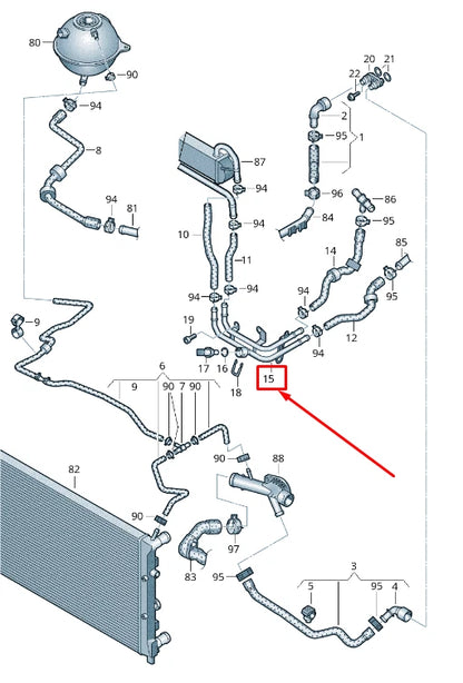 NEW AUDI A1 MK1 ENGINE COOLANT PIPE 6R0121070F