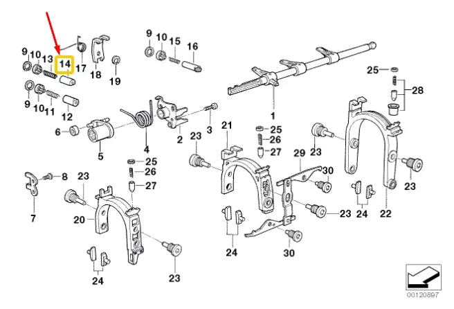 NEW BMW 3 E36 MANUAL GEARBOX SHIFT DETENT LOCKING PIN 23311224849 ORIGINAL