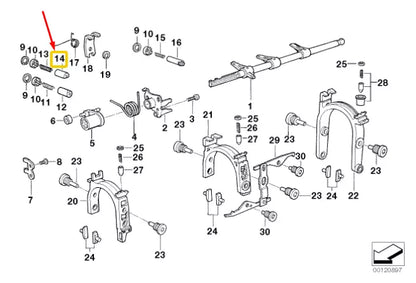 NEW BMW 3 E36 MANUAL GEARBOX SHIFT DETENT LOCKING PIN 23311224849 ORIGINAL