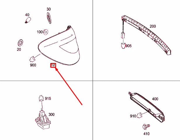 NEW MERCEDES-BENZ CLS C218 REAR RIGHT TAILLIGHT A2189060458 ORIGINAL
