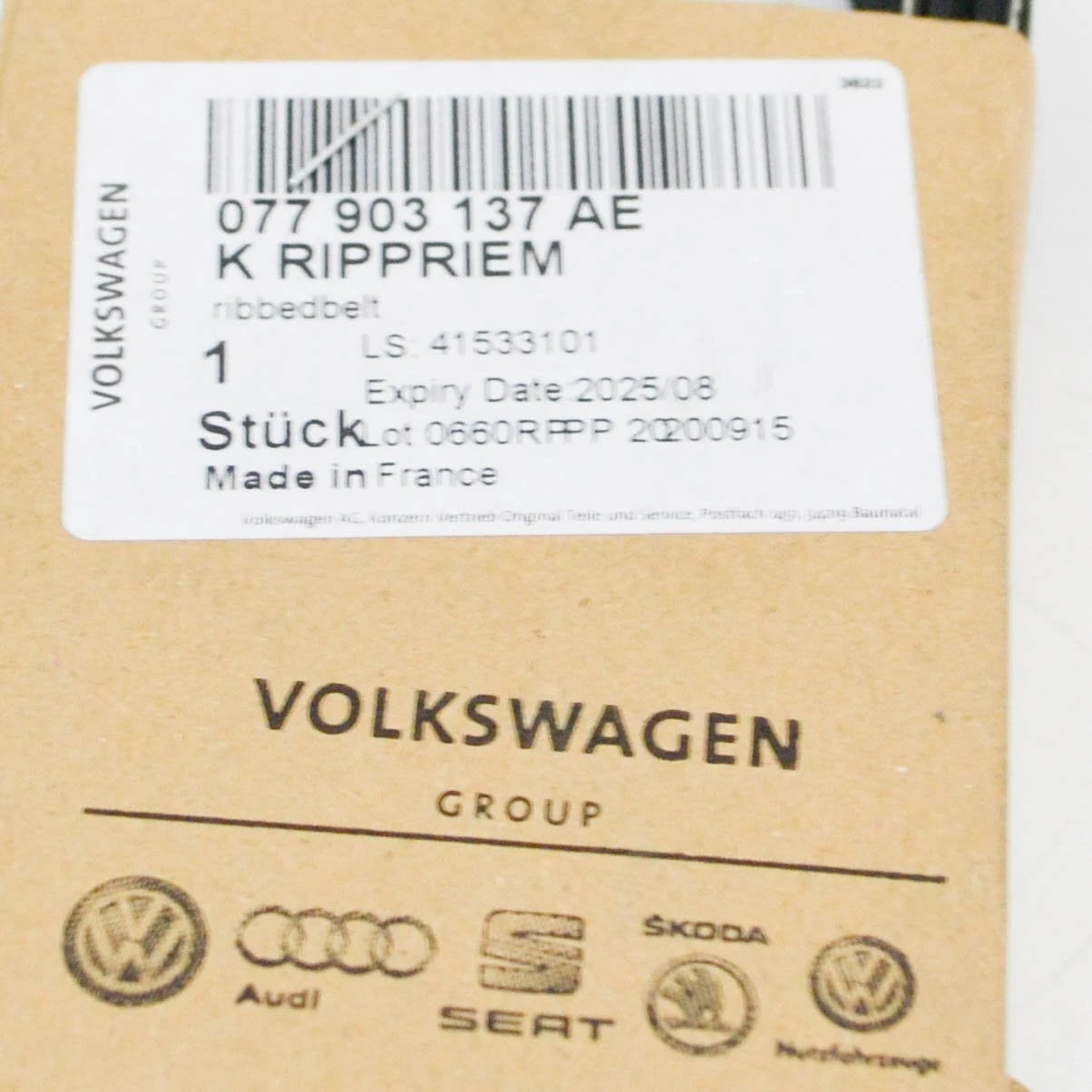 NEW AUDI A8 D3 ALTERNATOR TIMING BELT 077903137AE