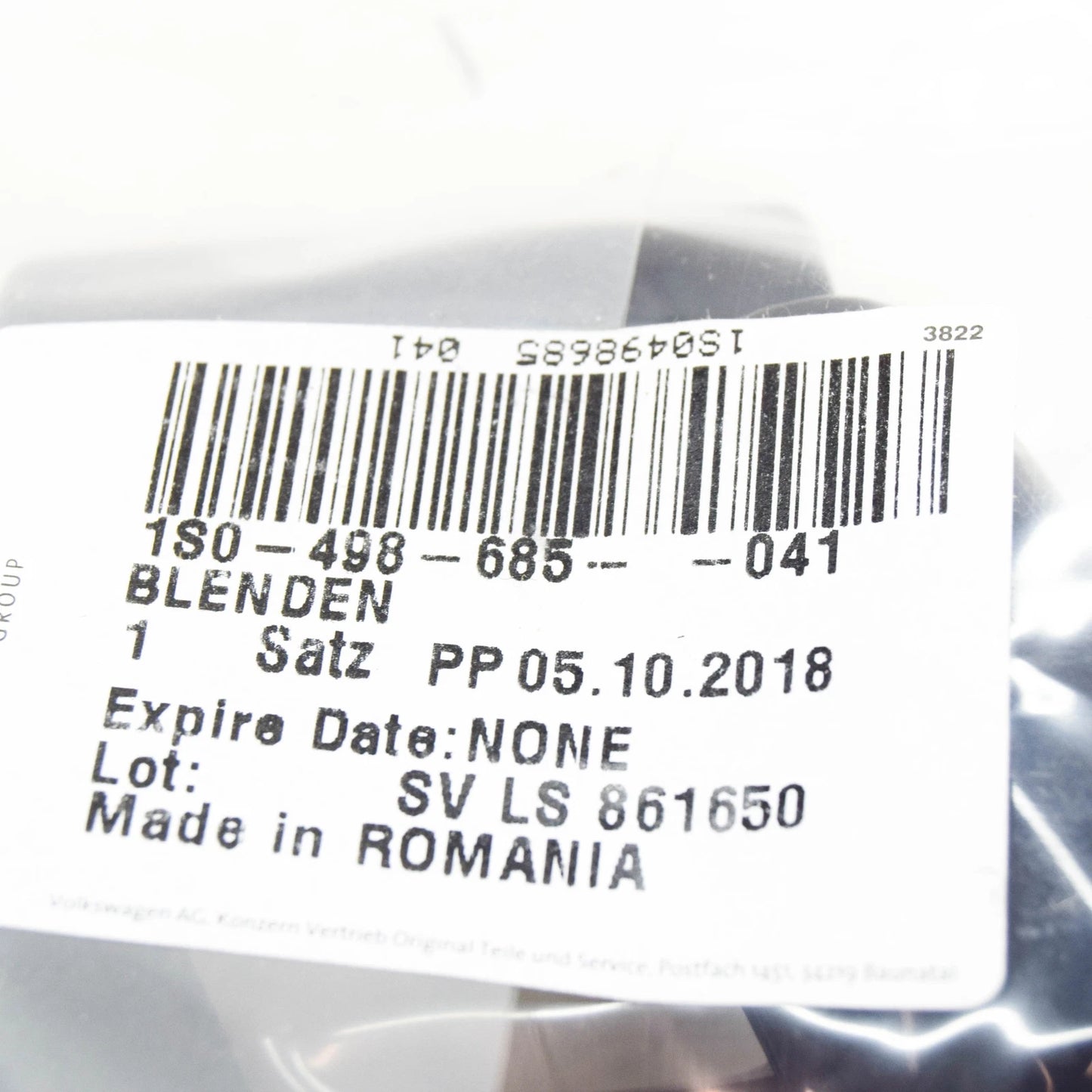 NEW VW CADDY 9K9A STEERING WHEEL TRIM SET 1S0498685041 ORIGINAL