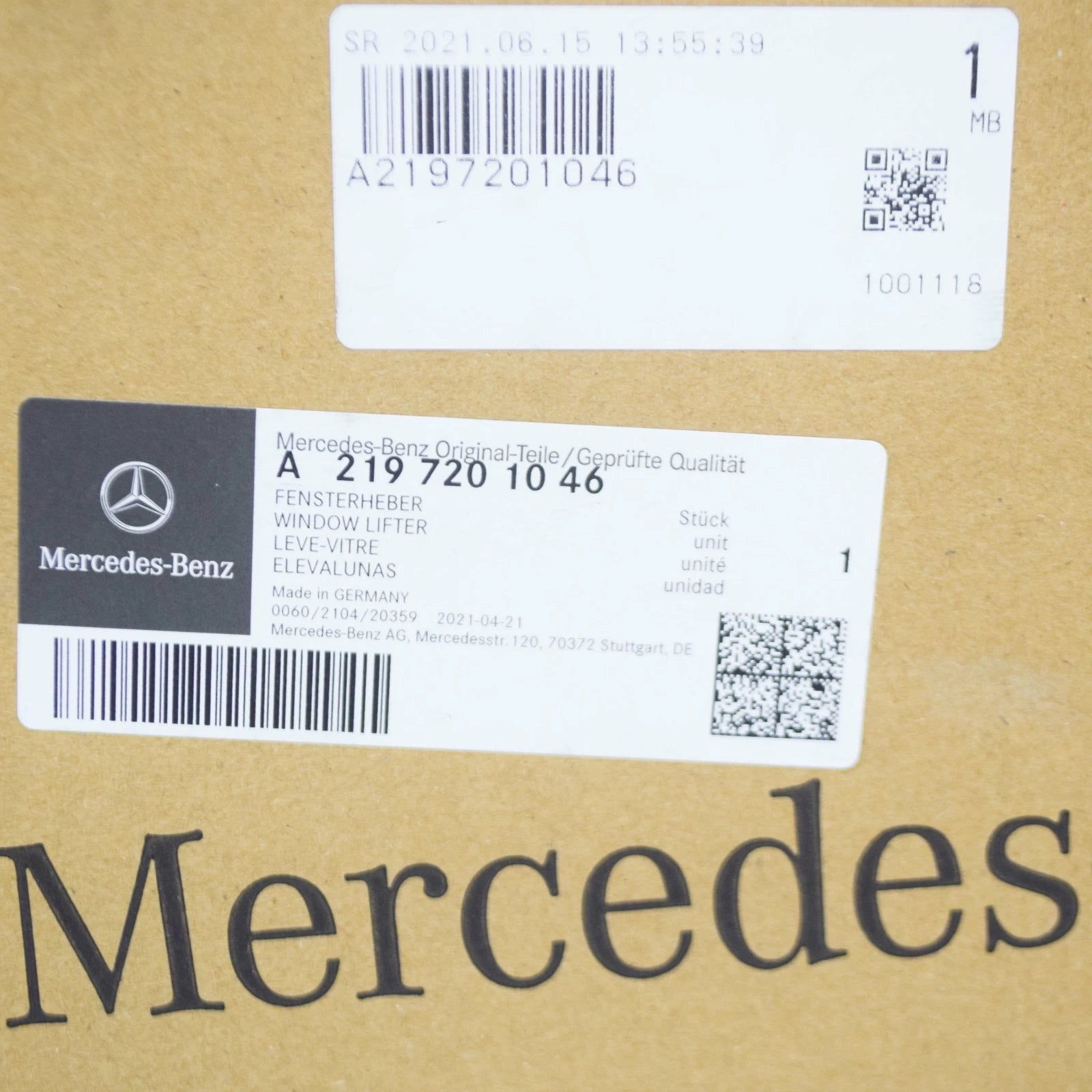 NEW MERCEDES-BENZ CLS C219 FRONT RIGHT WINDOW REGULATOR A2197201046