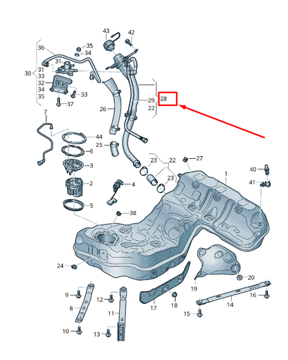 new audi a8 4n fuel filler neck 4n0201135cb original