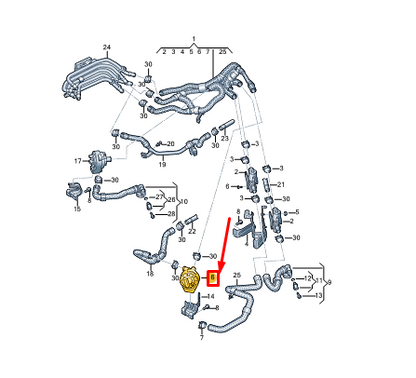 new audi q4 e-tron engine water pump 1ea965567k original