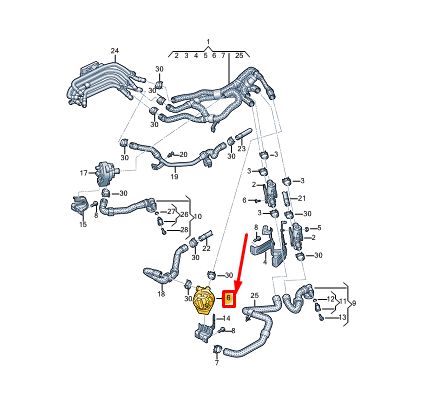 new audi q4 e-tron engine water pump 1ea965567k original