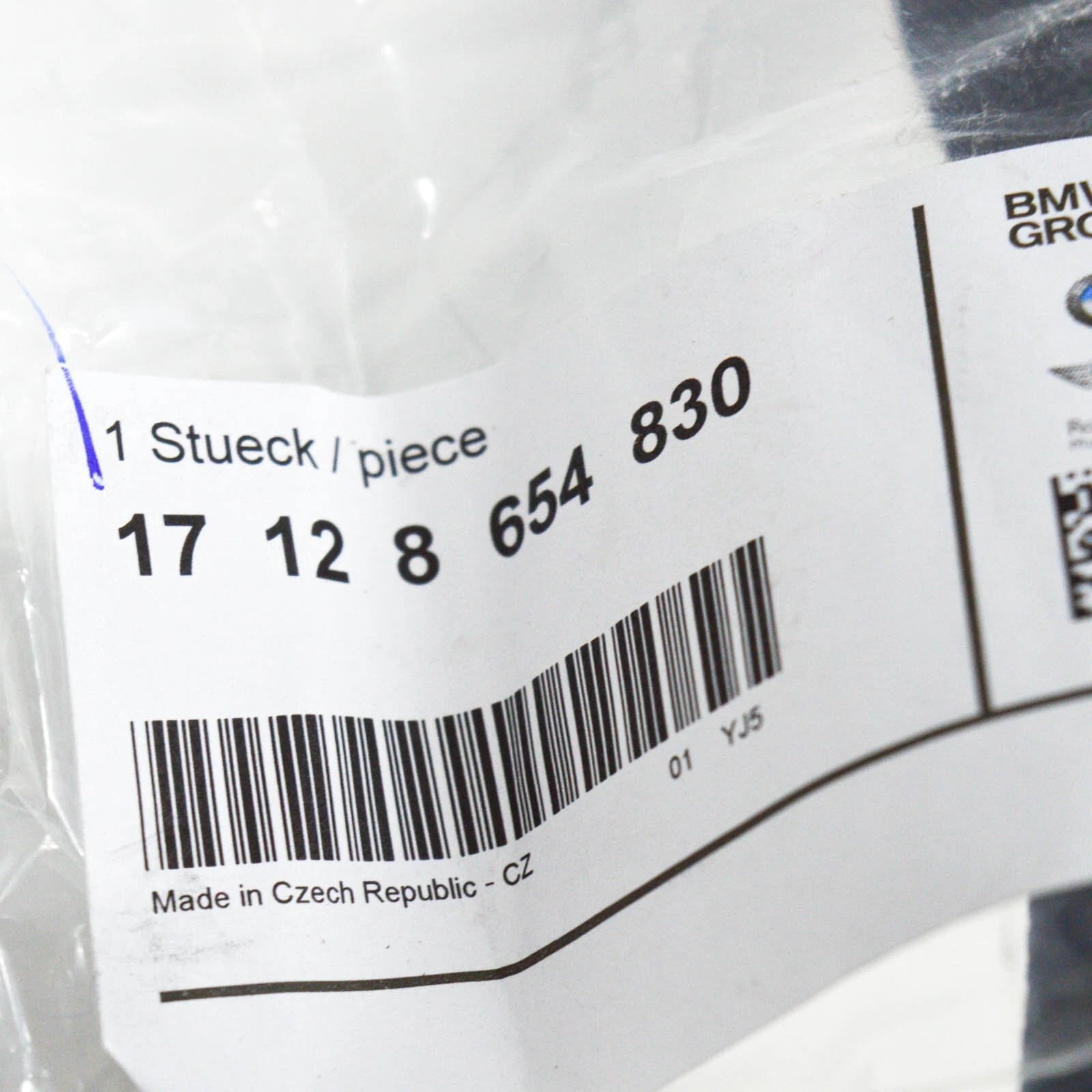 NEW BMW 3 G20 WATER COOLANT PIPE HOSE 17128654830 8654830 ORIGINAL