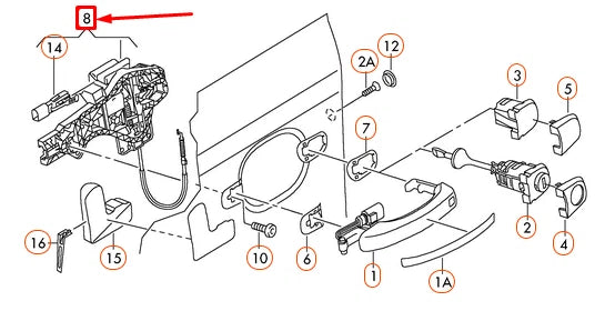NEW AUDI Q7 4L FRONT LEFT DOOR HANDLE MOUNTING BAR LHD 4L1837885J ORIGINAL