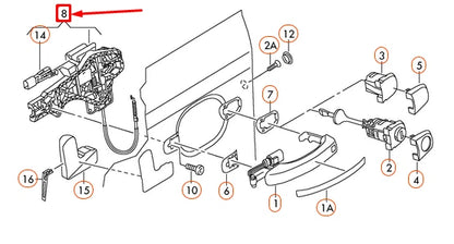 NEW AUDI Q7 4L FRONT LEFT DOOR HANDLE MOUNTING BAR LHD 4L1837885J ORIGINAL