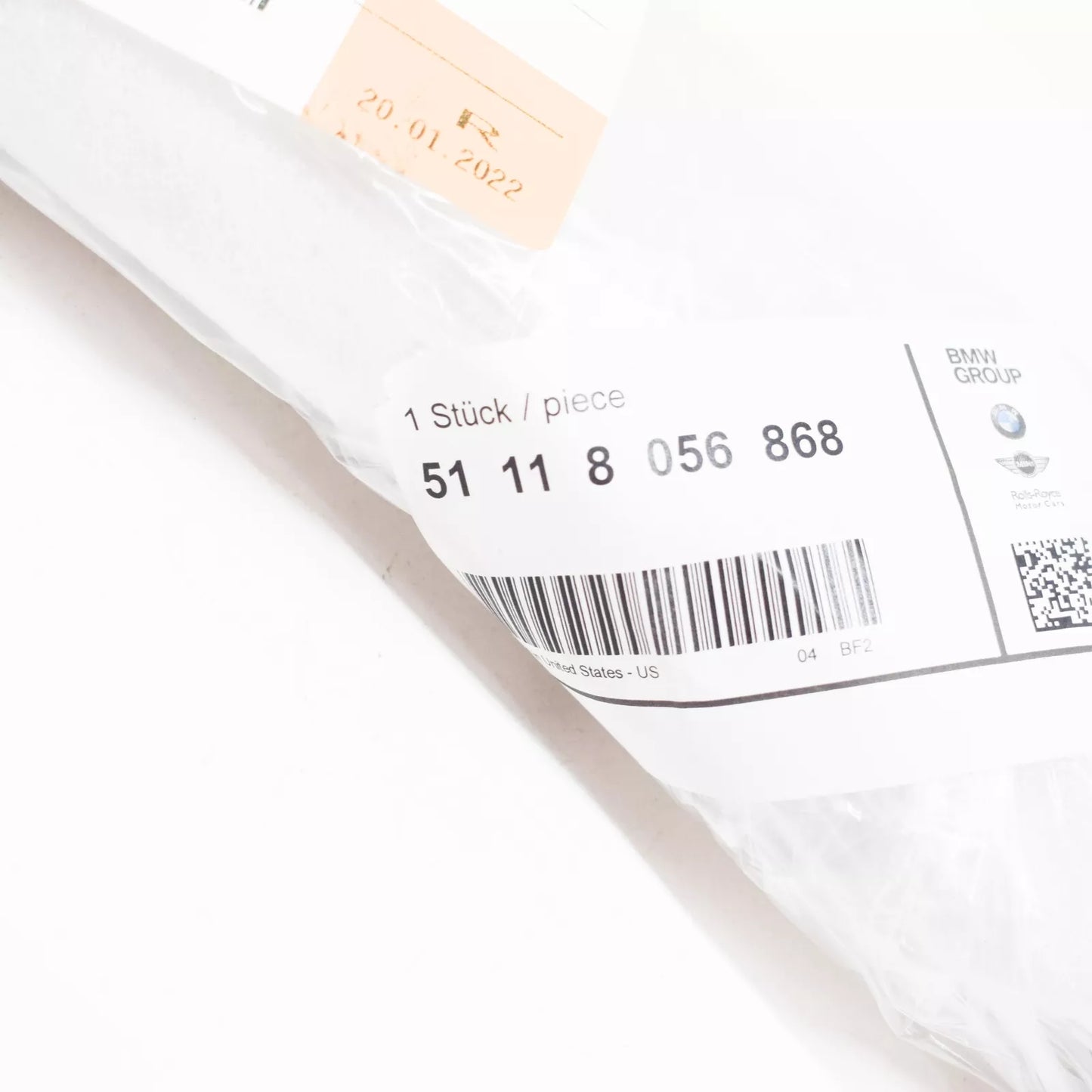 NEW BMW X5 F15 M50D BUMPER MOLDING FRONT RIGHT 51118056868 ORIGINAL