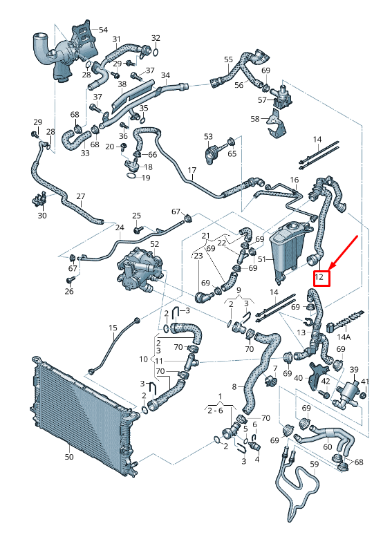 new audi q5 8r coolant hose with quick release coupling 8r0121036a original
