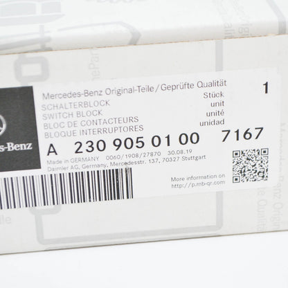 NEW MB SL R230 GEARSHIFT LEVER LEFT SWITCH BLOCK A23090501007167 ORIGINAL