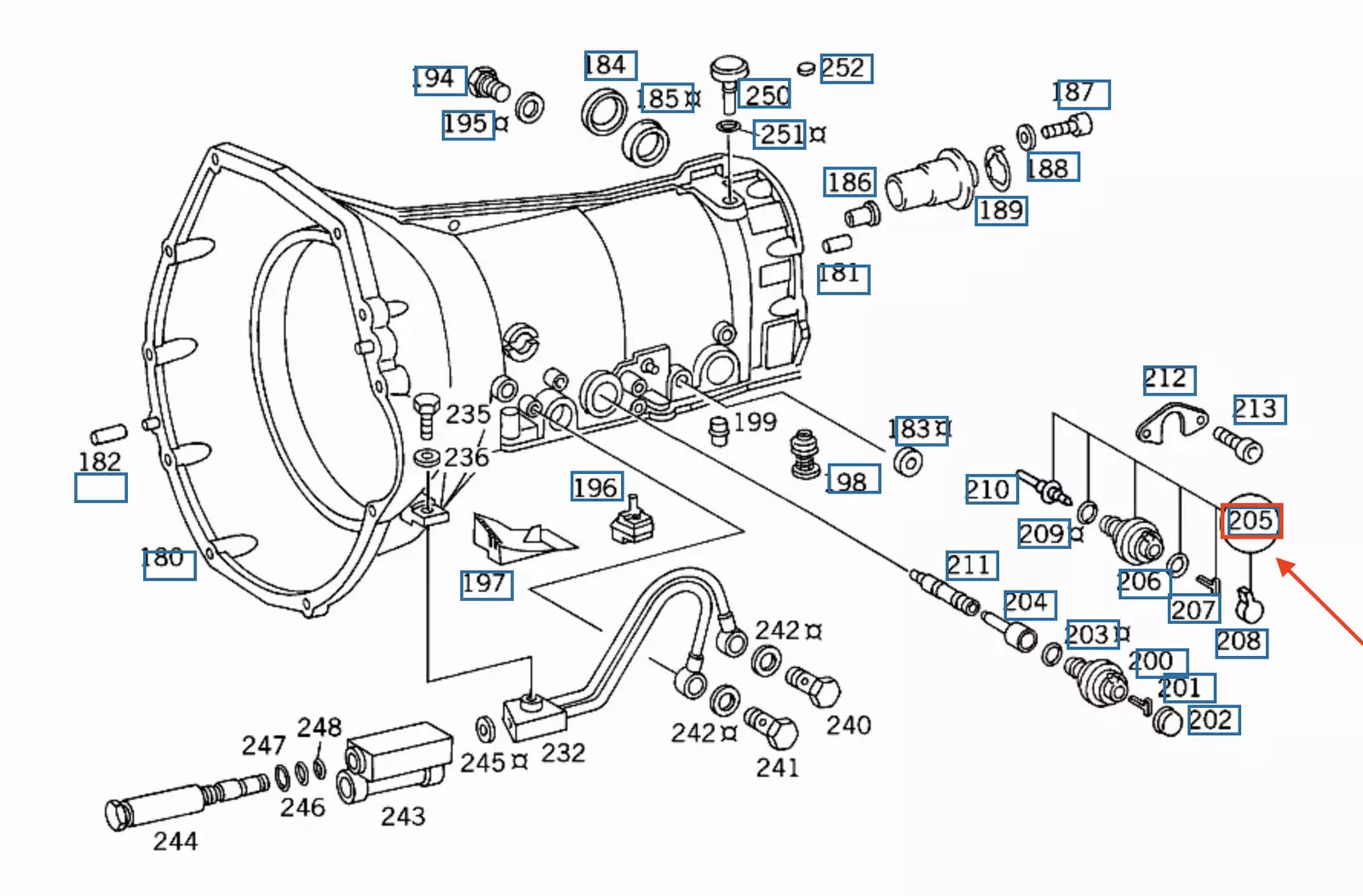 NEW MB SL R129 AUTOMATIC TRANSMISSION MODULATOR VALVE A1262709179