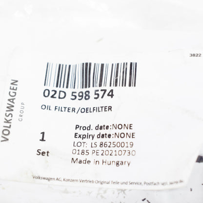 NEW AUDI A3 8P REAR HALDEX OIL FILTER SERVICE KIT 02D598574 ORIGINAL