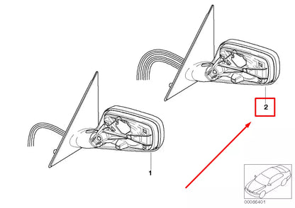 NEW BMW 7 E65, E66 FRONT LEFT WING MIRROR 51167190189 7190189 ORIGINAL