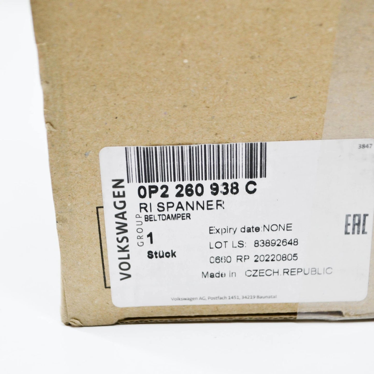 NEW AUDI Q8 4M ACCESSORY DRIVE BELT TENSIONER 0P2260938C ORIGINAL