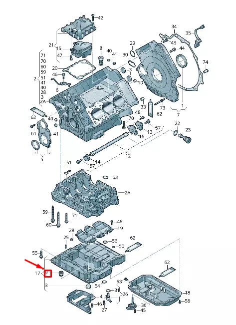 NEW AUDI A4 AVANT B8 ENGINE OIL PUMP NON-RETURN VALVE 06E103175A ORIGINAL