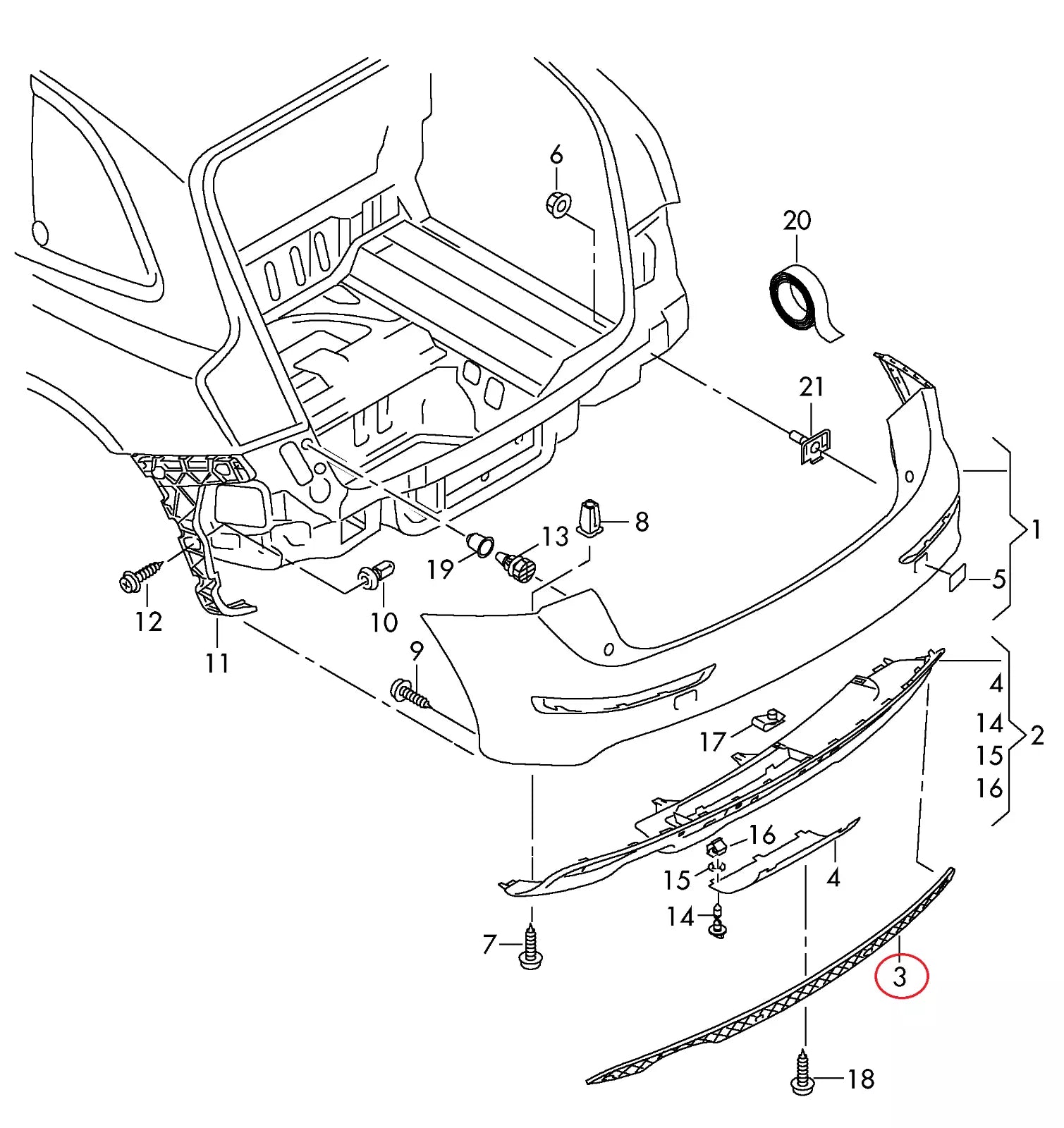 NEW AUDI Q5 S-LINE BUMPER DIFFUSER INSERT TRIM DOUBLE PIPE 8R0807823