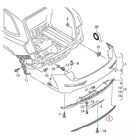 NEW AUDI Q5 S-LINE BUMPER DIFFUSER INSERT TRIM DOUBLE PIPE 8R0807823