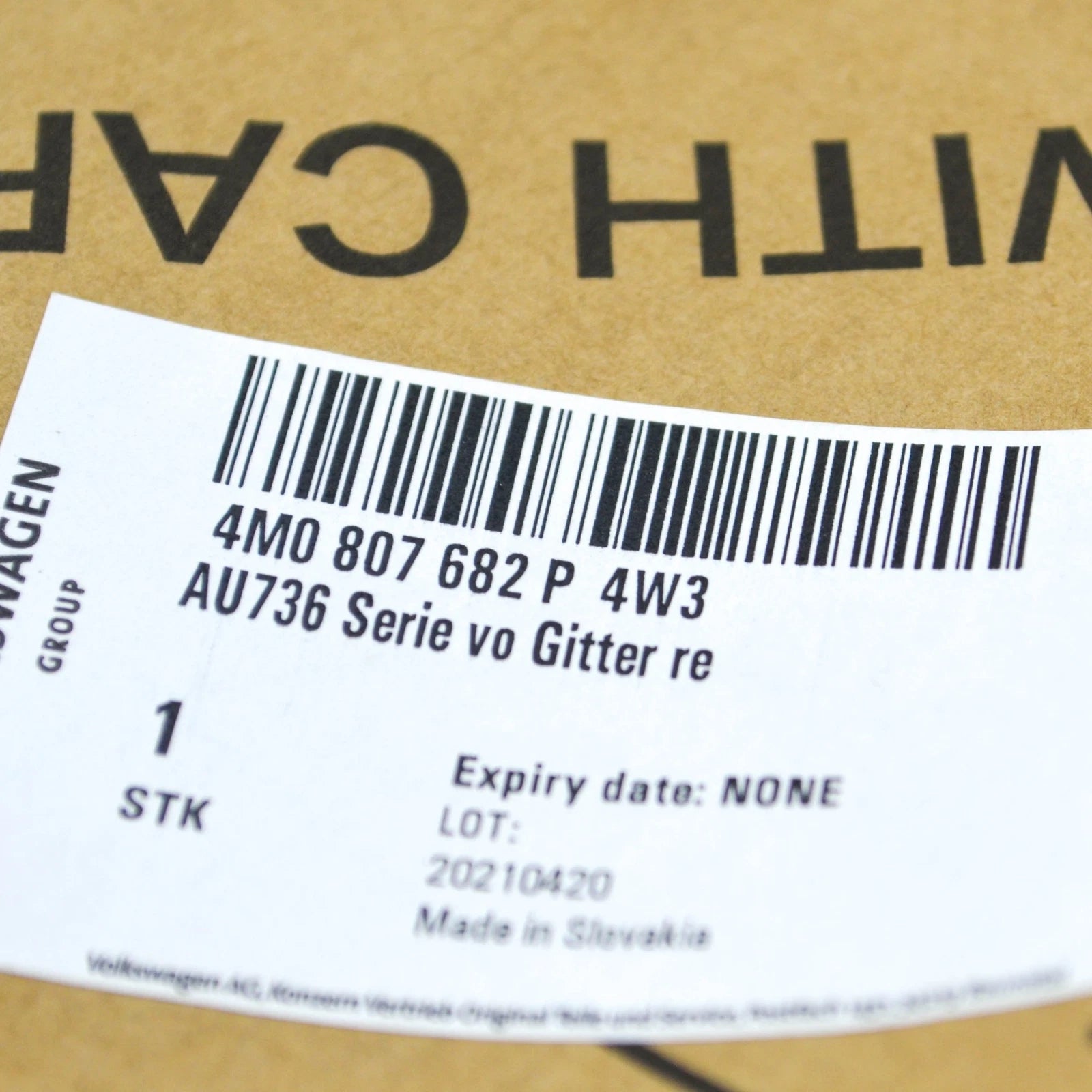 NEW AUDI Q7 4M FRONT RIGHT BUMPER GRILLE 4M0807682P4W3