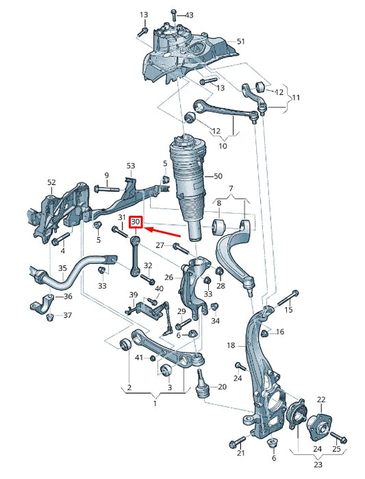 NEW AUDI A8 4N FRONT STABILIZER BAR COUPLING ROD 4M0411317H
