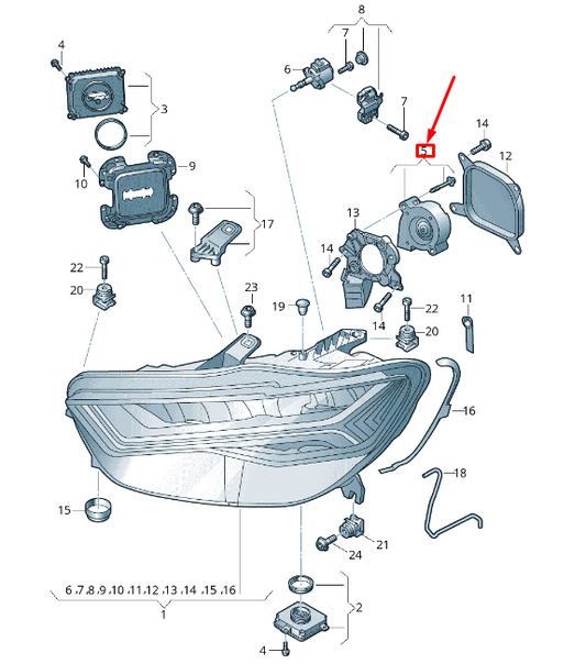 new audi a6 avant c7 headlight control module cooling fan 4g0907463b original