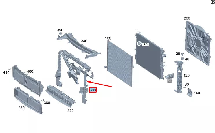 NEW MERCEDES-BENZ EQC RADIATOR AIR DUCT SEGMENT A2935050100 ORIGINAL