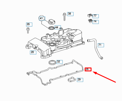 NEW MERCEDES-BENZ SLK R171 VALVE COVER GASKET SEAL A2710160921 ORIGINAL