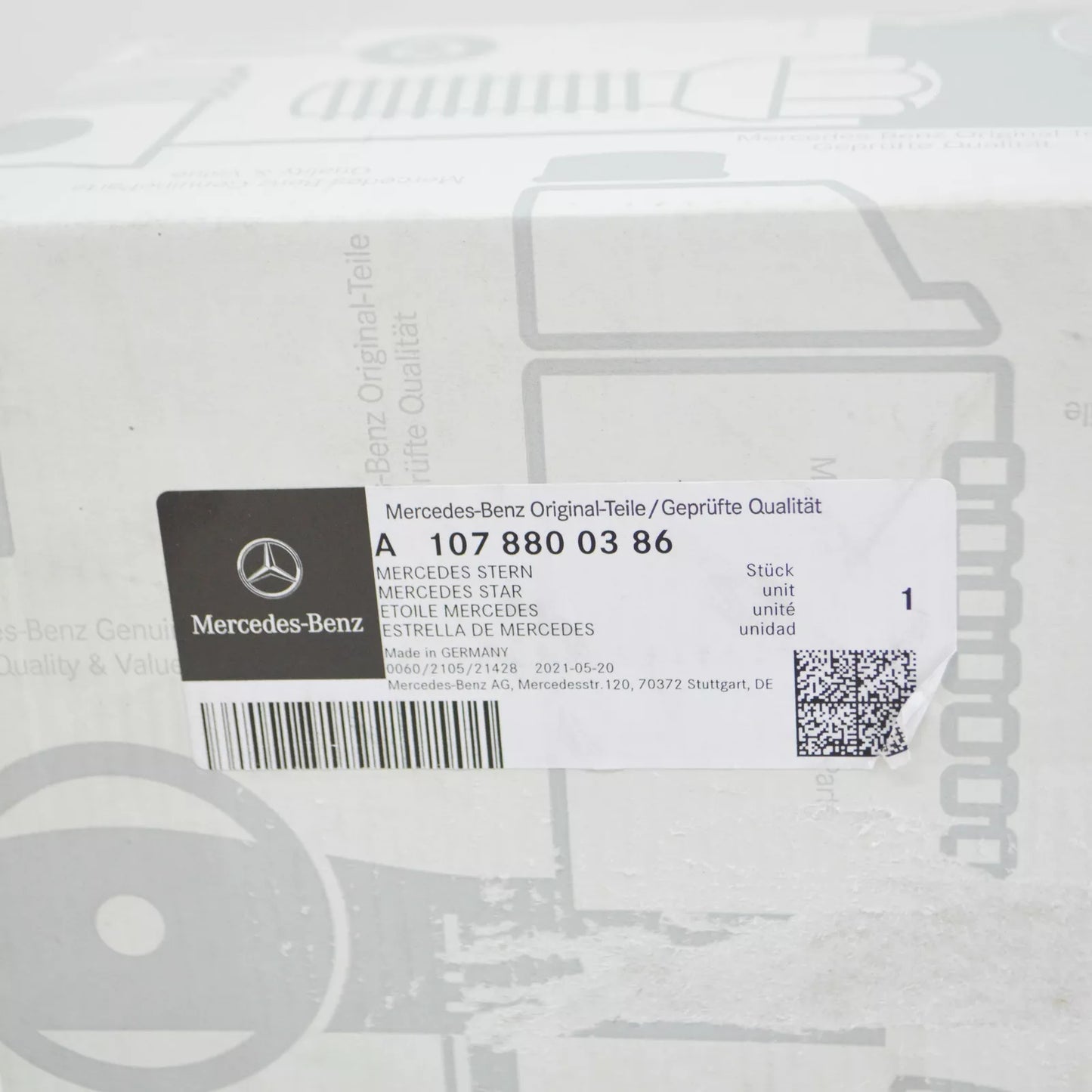 NEW MERCEDES-BENZ SL R107 RADIATOR GRILLE MERCEDES STAR A1078800386 ORIGINAL