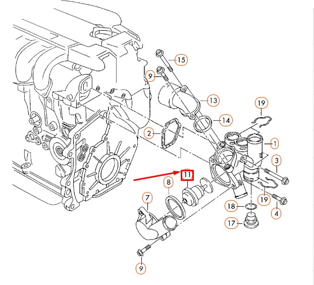 NEW AUDI A3 8P COOLANT REGULATOR THERMOSTAT 022121113