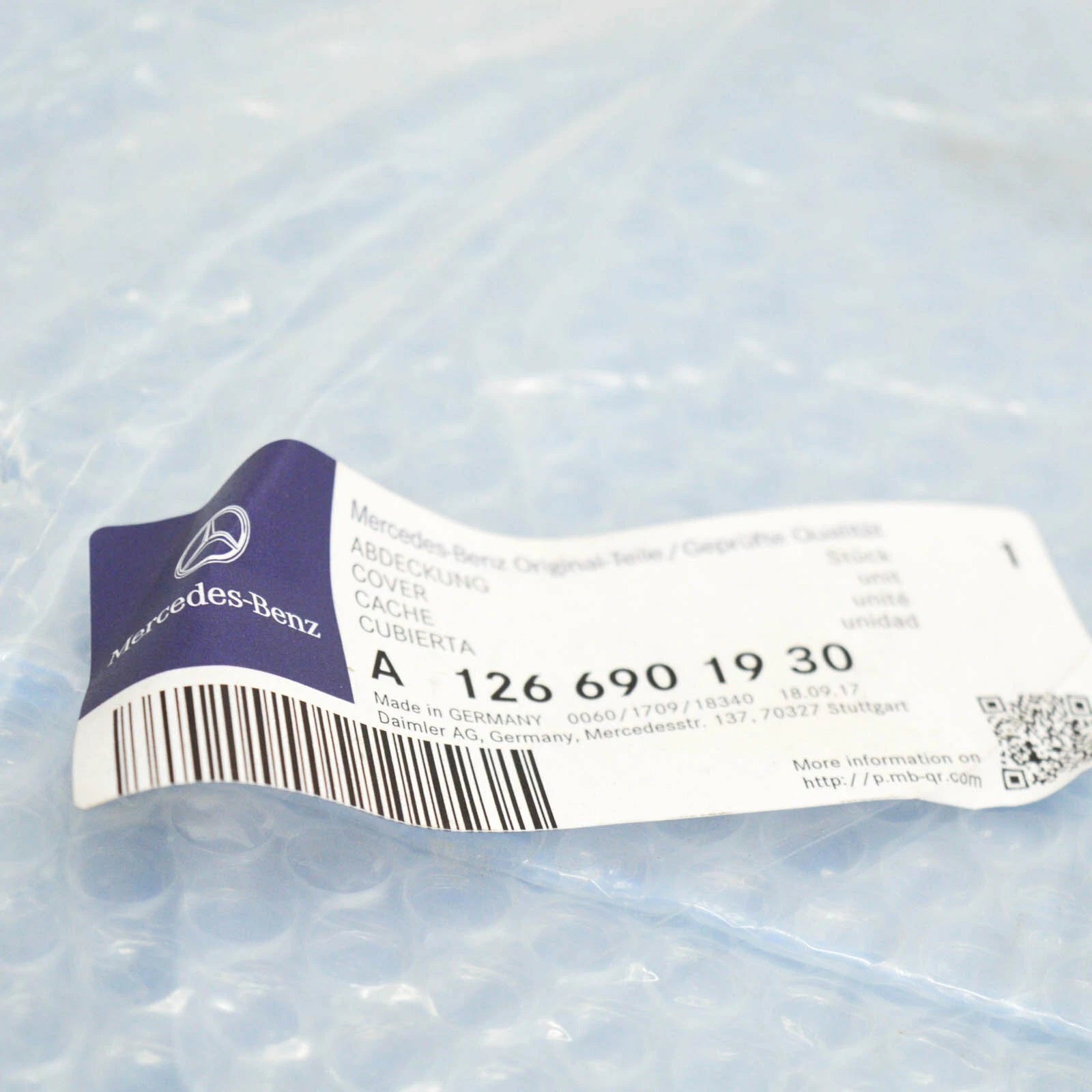 NEW MERCEDES-BENZ S W126 SPARE WHEEL WELL COVERING A1266901930 ORIGINAL