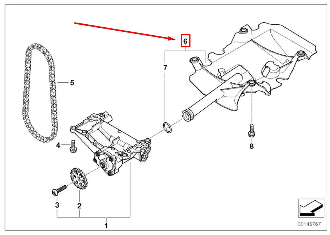 NEW BMW 3 E90 OIL PUMP PICK UP TUBE 7793072 11137793072 ORIGINAL