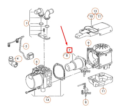 NEW AUDI A3 8P HEATER COMBUSTION CHAMBER INSERT 1K0261433C ORIGINAL