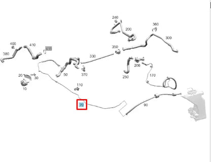 NEW MERCEDES-BENZ C W205 RETURN LINE HOSE A2058305505