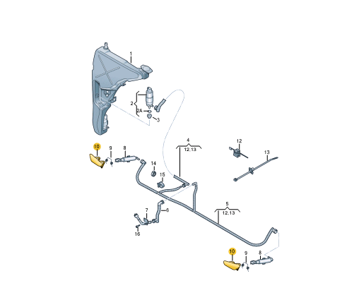 NEW AUDI A8 4H LEFT SIDE HEADLIGHT WASHER COVER CAP 4H0955269AGRU ORIGINAL