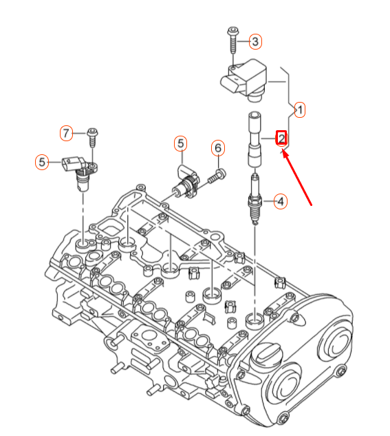 new audi a3 8v coil spark plug connector 06l905199b original