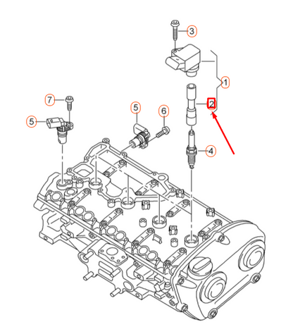 new audi a3 8v coil spark plug connector 06l905199b original