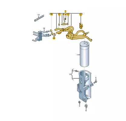 NEW VOLKSWAGEN TRANSPORTER T6 FUEL RETURN HOSE SET 7E0130307R