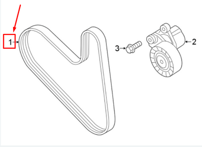 new volkswagen golf mk7 serpentine belt 04e145933ag original