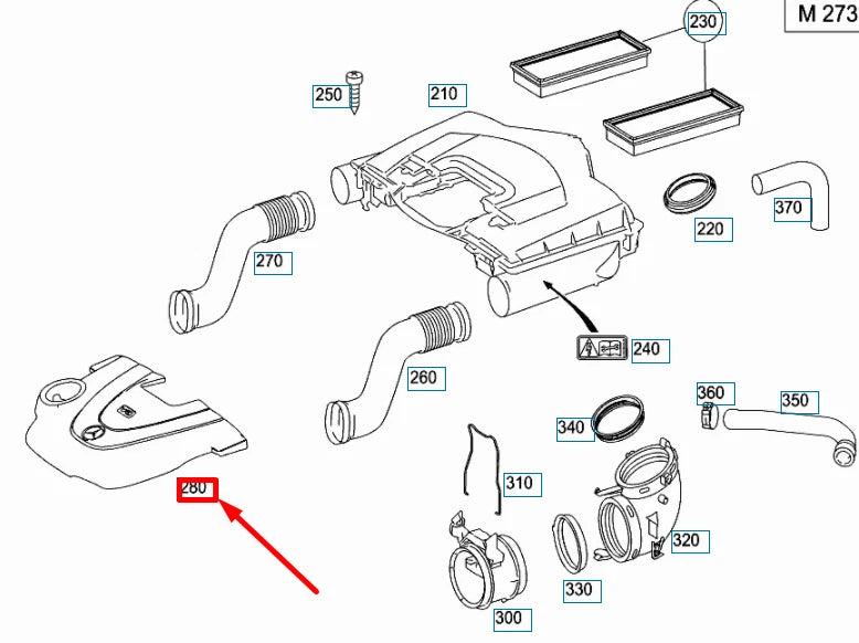 NEW MERCEDES-BENZ GL X164 ENGINE COVER A2730101767 ORIGINAL