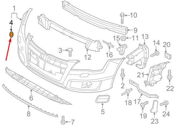 NEW AUDI A7 4G FRONT BUMPER TOW HOOK EYE COVER 4G8807241AGRU 2013