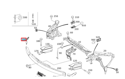 NEW MERCEDES-BENZ E COUPE C207 FRONT PANEL STRUT A2076200285 ORIGINAL