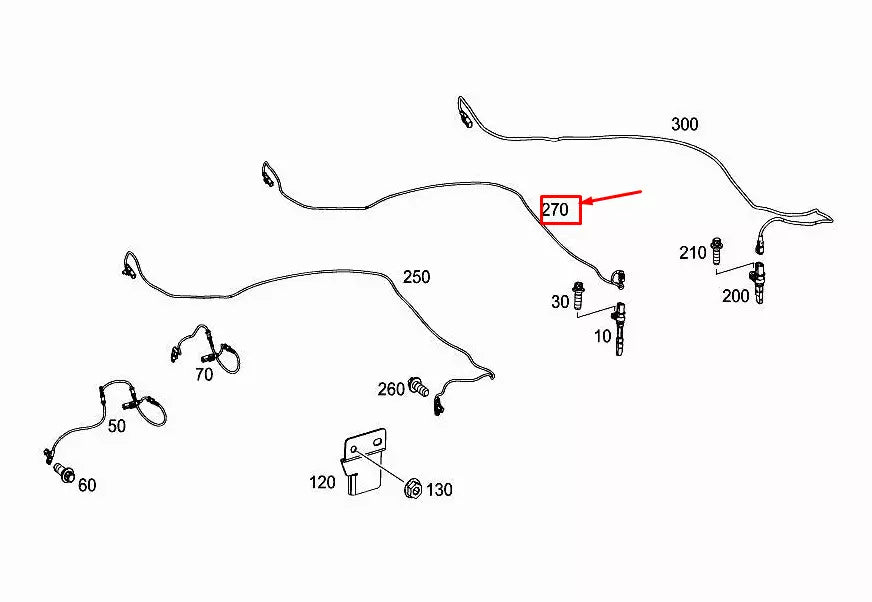 NEW MERCEDES-BENZ SPRINTER 907 REAR LEFT SPEED SENSOR WIRING A9075403405 W