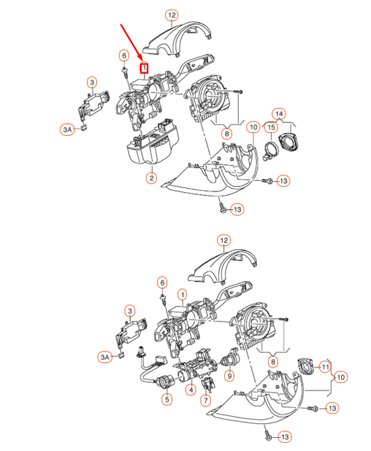 new audi a3 8v steering column combi switch 8v0953502c original