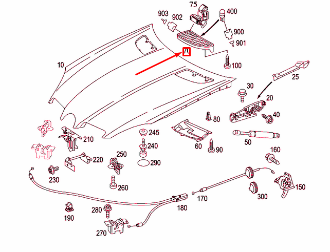 NEW MERCEDES-BENZ SLK R171 FRONT RIGHT PROTECTIVE GRILLE A1718800485 ORIGINAL