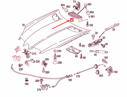 NEW MERCEDES-BENZ SLK R171 FRONT RIGHT PROTECTIVE GRILLE A1718800485 ORIGINAL