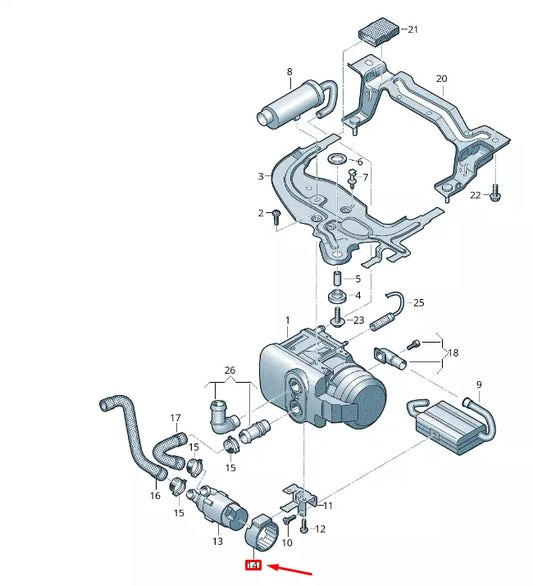 NEW VW TRANSPORTER VI T6 ADDITIONAL COOLANT PUMP SUPPORT 7E0819436